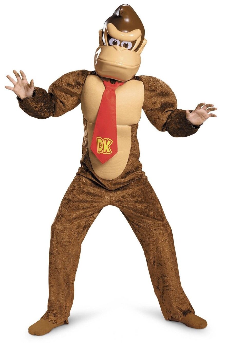 Nintendo Donkey Kong Deluxe Costume for Kids Size Children 7/8 Years NEW
